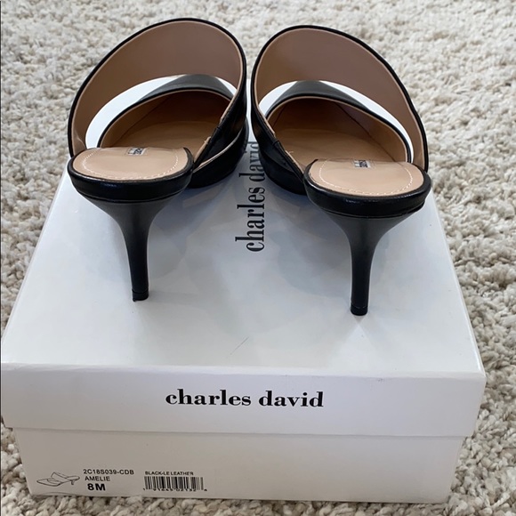Charles David black soft leather mule. Size 8 - Picture 2 of 4